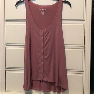 Mauve button down tank